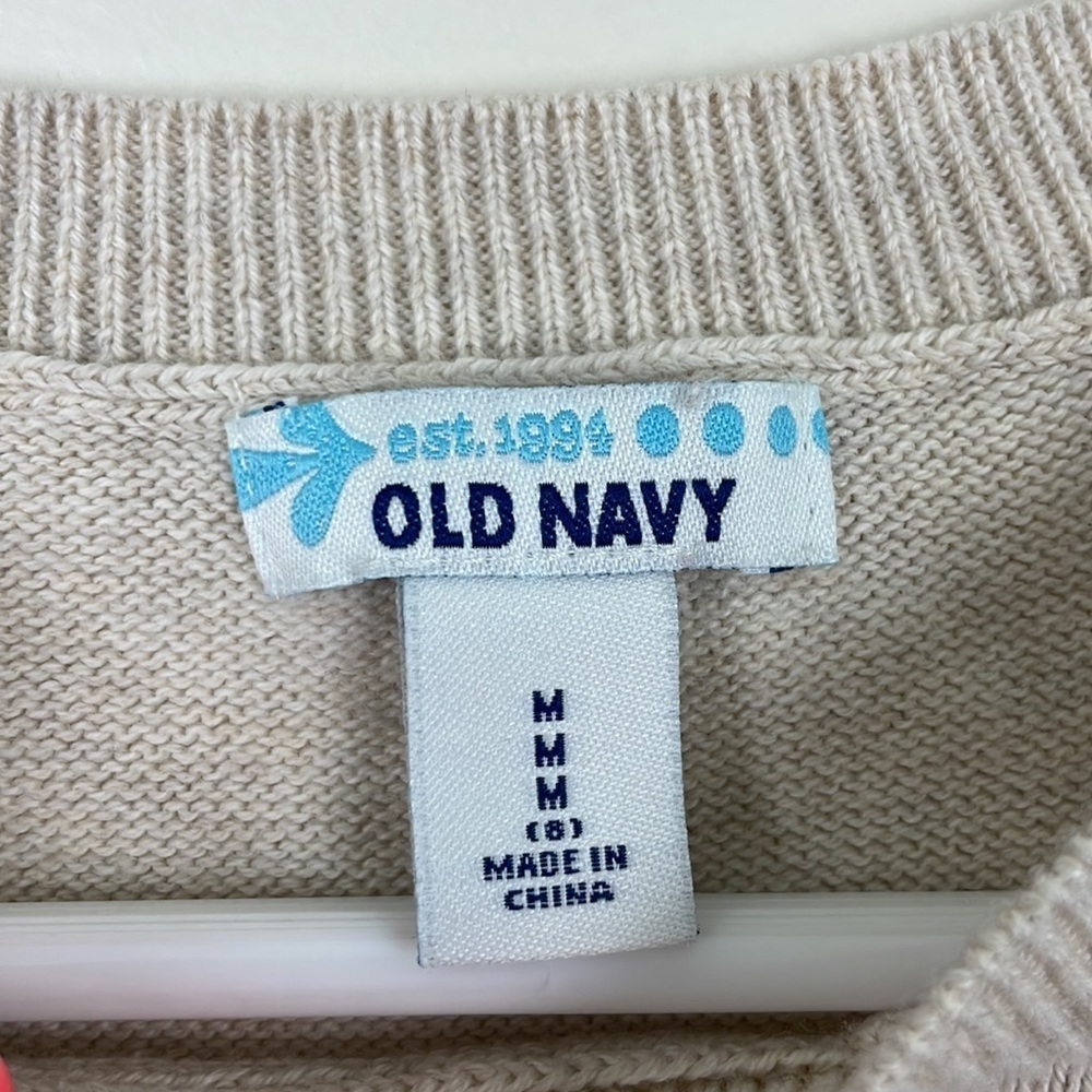 Old Navy Girls Beige Sweater Dress. Size Medium - Picture 3 of 6